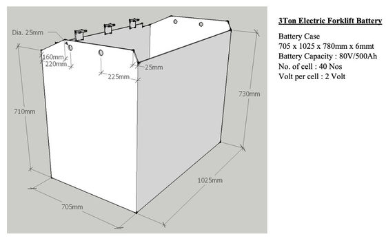 بطارية 500AH 80v للشاحنات