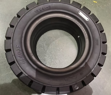 إطارات متينة مضادة للانزلاق 125/75-8 نظام سريع الإطارات الصلبة للرافعات الشوكية