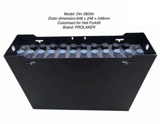 صيانة منخفضة 24V 280Ah بطارية رافعة شوكية حمض الرصاص لطائرات الهليكوبتر CBD25L-J2