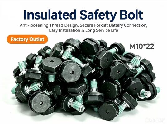 Factory Outlet LAKER M10*22 Plastic Insulated Hex Fastener, OEM ODM Custom High Strength Galvanized Anti-Vibration Self-Locking Screw, Spot Supply Nylon Patch Anti-Corrosion Insulated Fitting